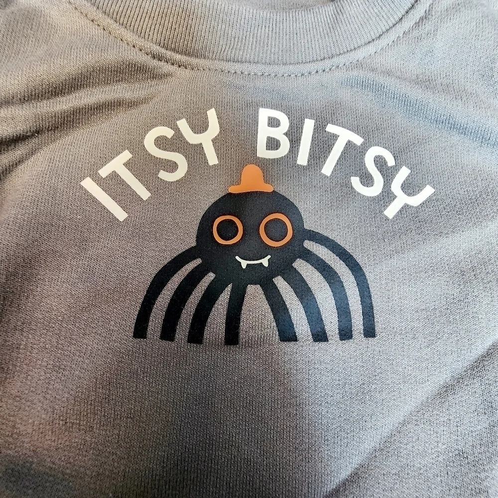 NWT Cat & Jack Baby 0-3M Itsy Bitsy Sweatshirt & Jogger Pants Set Halloween New